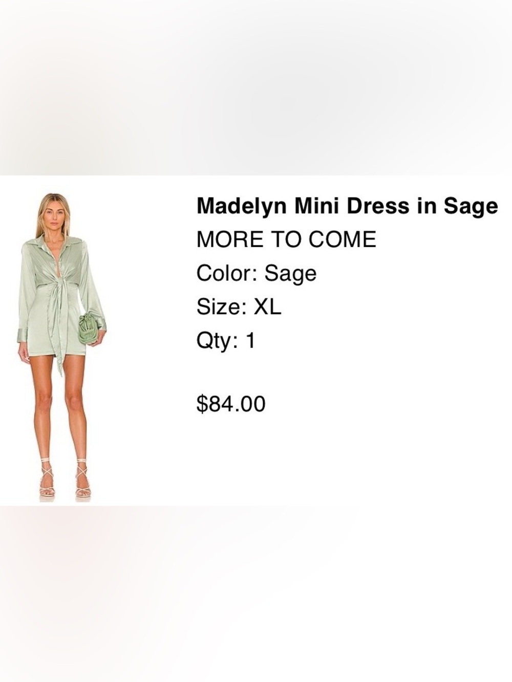 Madelyn Mini Dress - Sage